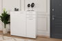 Hanah Home Zapatero Blanco con Dos Cajones